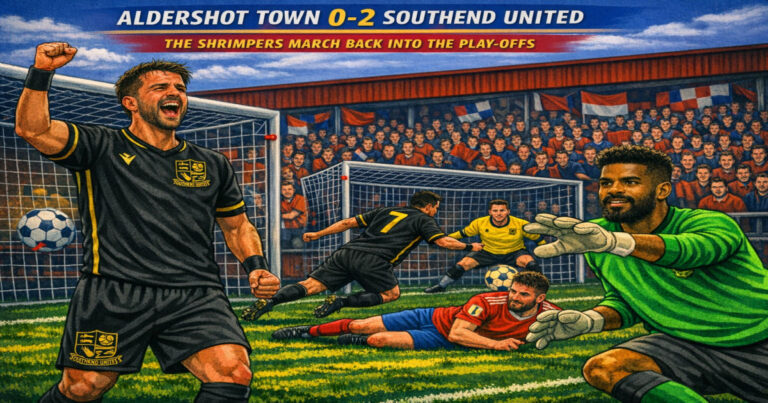 Aldershot Town 0–2 Southend United 5 Aldershot 0-2 Southend United The Shrimpers-online