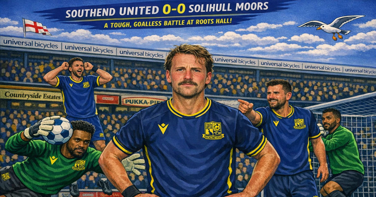 Southend United 0–0 Solihull Moors 1 Southend 0-0 Solihull Moors 12 April 2026