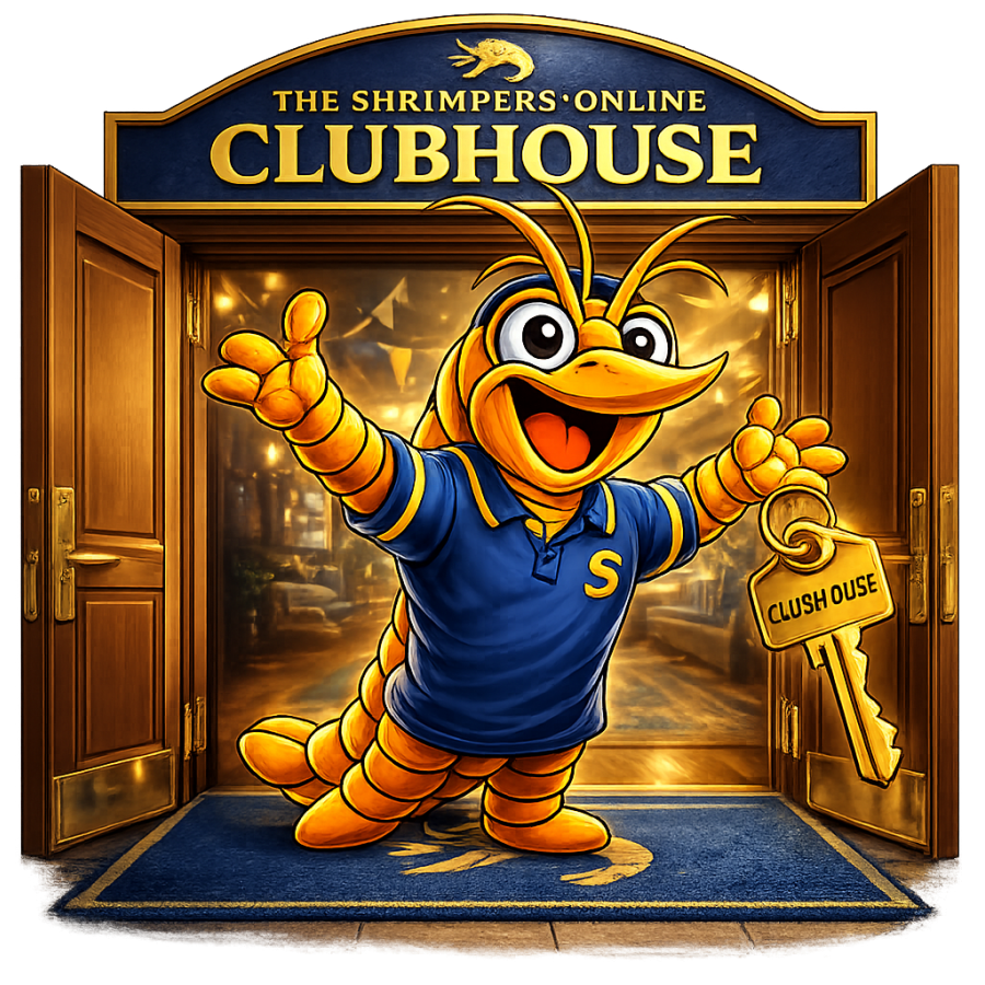The Shrimpers-online Clubhouse mascot
