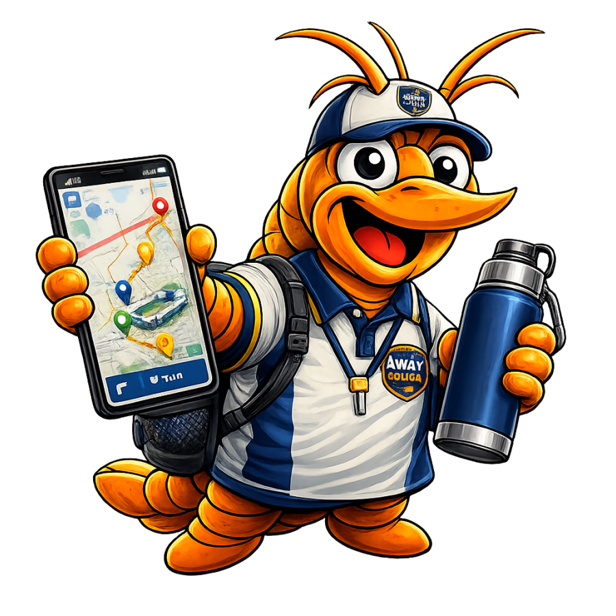 The Shrimpers-online Away Guide shrimp mascot