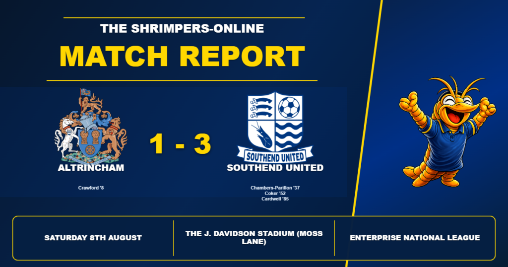 Altrincham 1-3 Southend United match report – Saturday 8th August